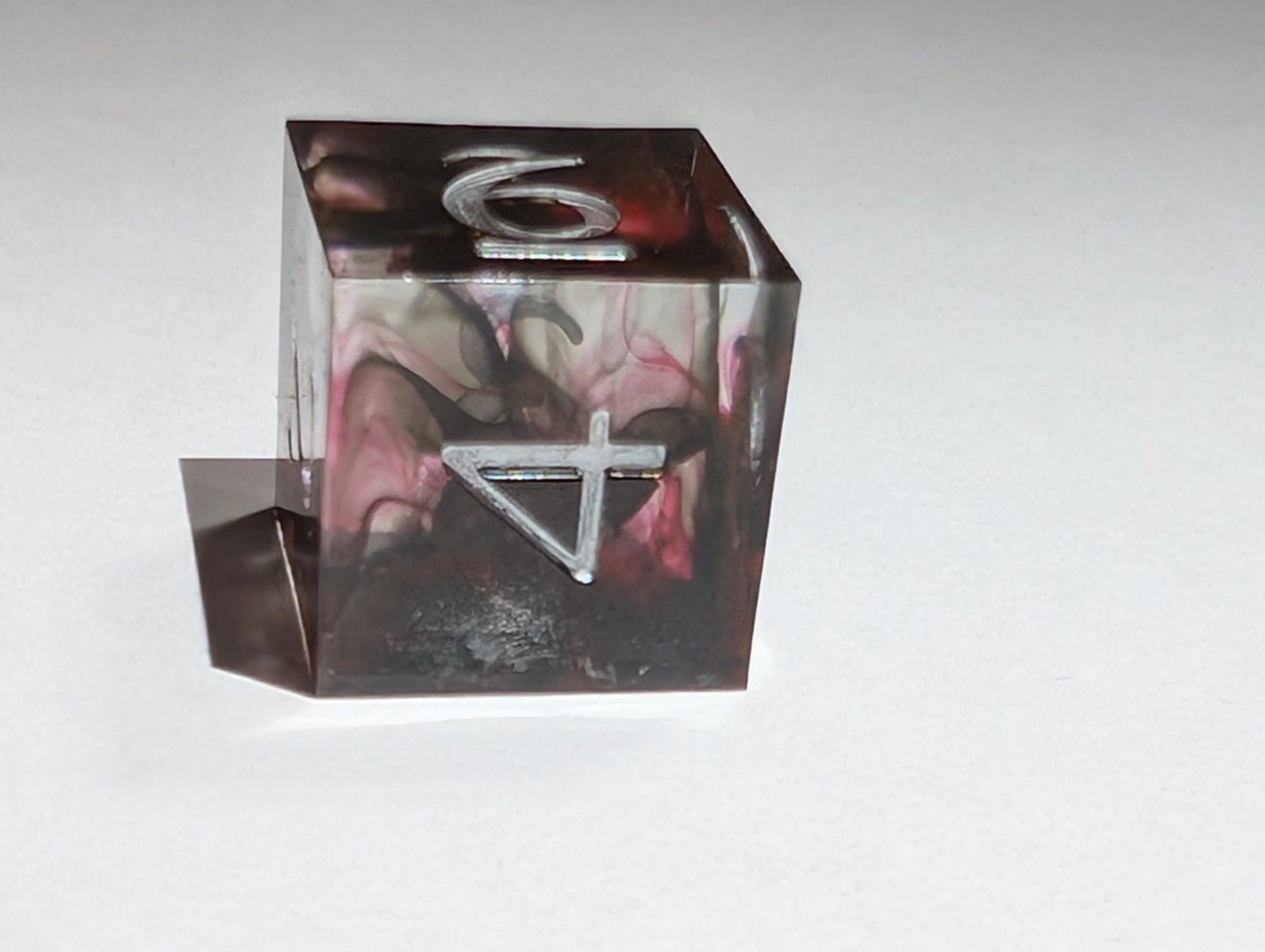 Handmade Resin DND Dice - Crimson Shadow